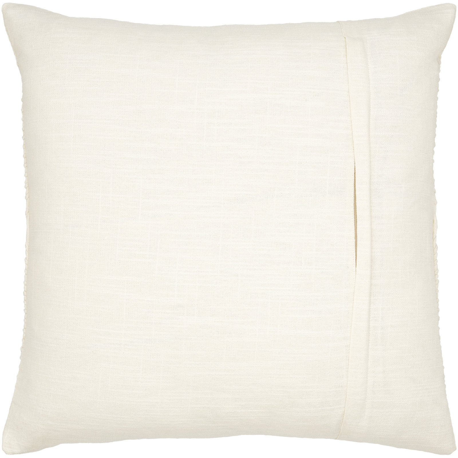 Rida Embroidered Cotton Throw Pillow, White, Polyester/Polyfill, 20" x 20"