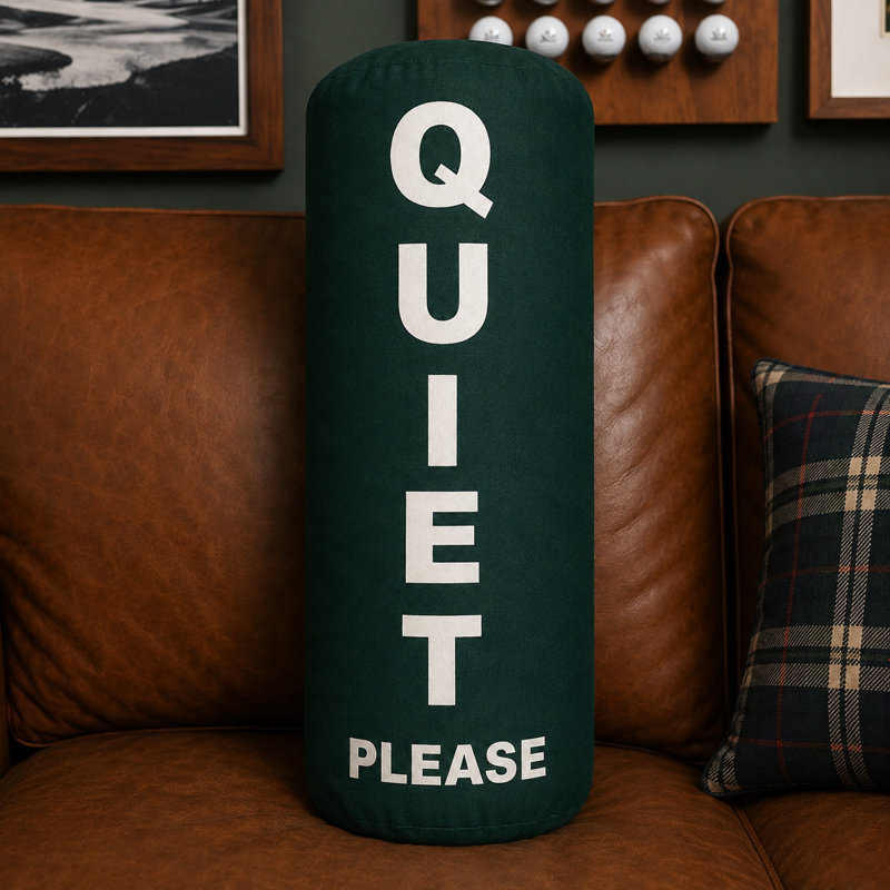 Quiet Please Golf Throw Pillow