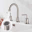 Robinet de salle de bain 7,67 "à 3 trous, robinet traditionnel à 2 poignées avec ensemble de bonde-128885588