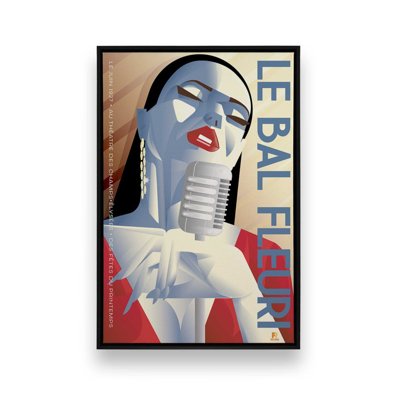 Le Bal Fleuri, Impression encadrée sans passe-partout, H 18,75 po x l 12,75 po, Noir satiné