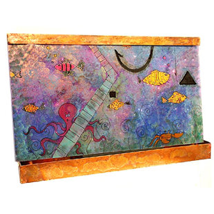 Hand Crafted Weather Resistant Wall Base Fountain with Light
