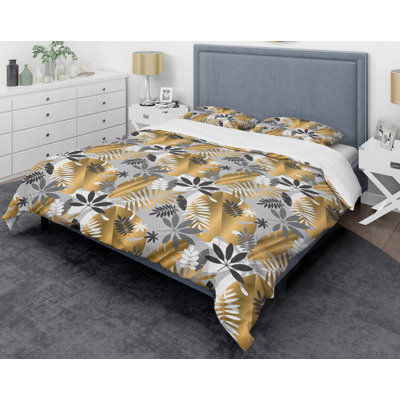  Ensemble de housse de couette Luxury Jungle Foliage Mid-Century