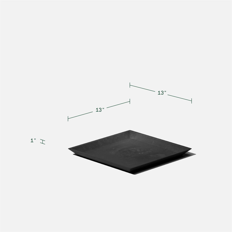Pure Series Nobleton Planter Saucer, Black, 1'' H X 10'' W X 10'' D , 2