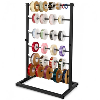 Support de rangement à 6 rubans grande capacité, porte-bobine en métal pour ruban adhésif Washi Tape Arts, fournitures d'artisanat, support à ruban pour salle de bricolage