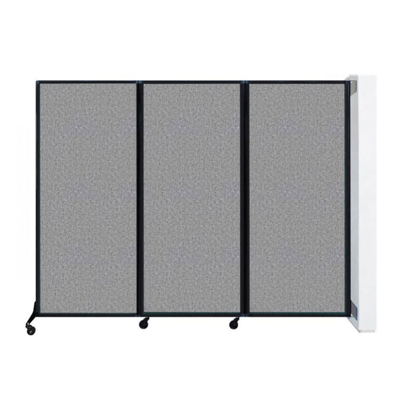 QuickWall 3 Panel Office Partitions, Opal, 70" H x 100" W