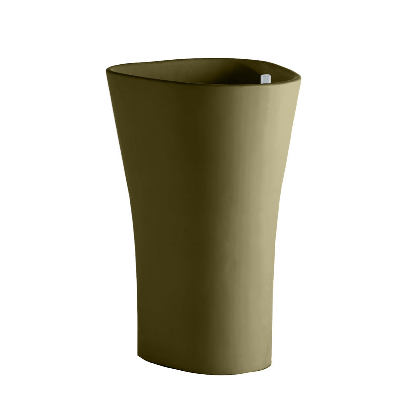Bones Resin Pot Planter, White, 27.5" H x 17.25" W x 20.5" D