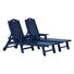 Brighton Outdoor Poly Reclining Chaise Lounge With Wheels & Cup Holder (Set Of 2)