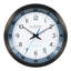 Horloge murale atomique, métal, 10 po
