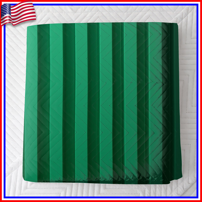 Green Vertical Stripes Bedding Stripes Bedspread Pattern, Queen