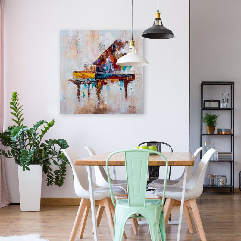 " Colorful Piano " Painting Print, 30" H x 30" W x 1,5" D