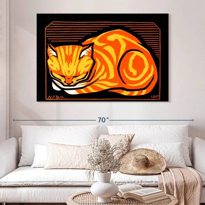 Brampt December Cat, 34" H x 51" W