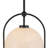17-in Black Pendant with Opal Glass-93531996
