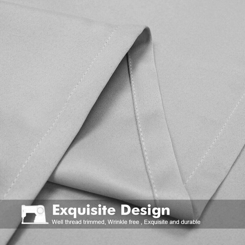 Bernards Blackout French Door Curtain, Light Grey, 168cm Width x 228cm Drop
