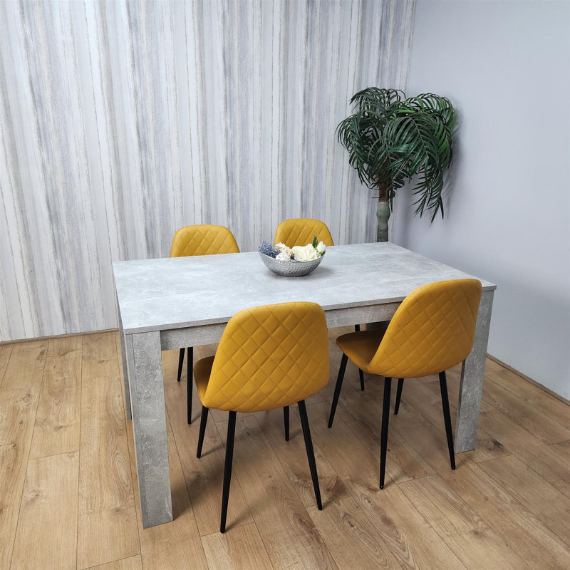 Marniqua 4 - Person Dining Set, Mustard