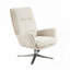 Fauteuil d'appoint pivotant confortable avec repose-pieds-1940849122
