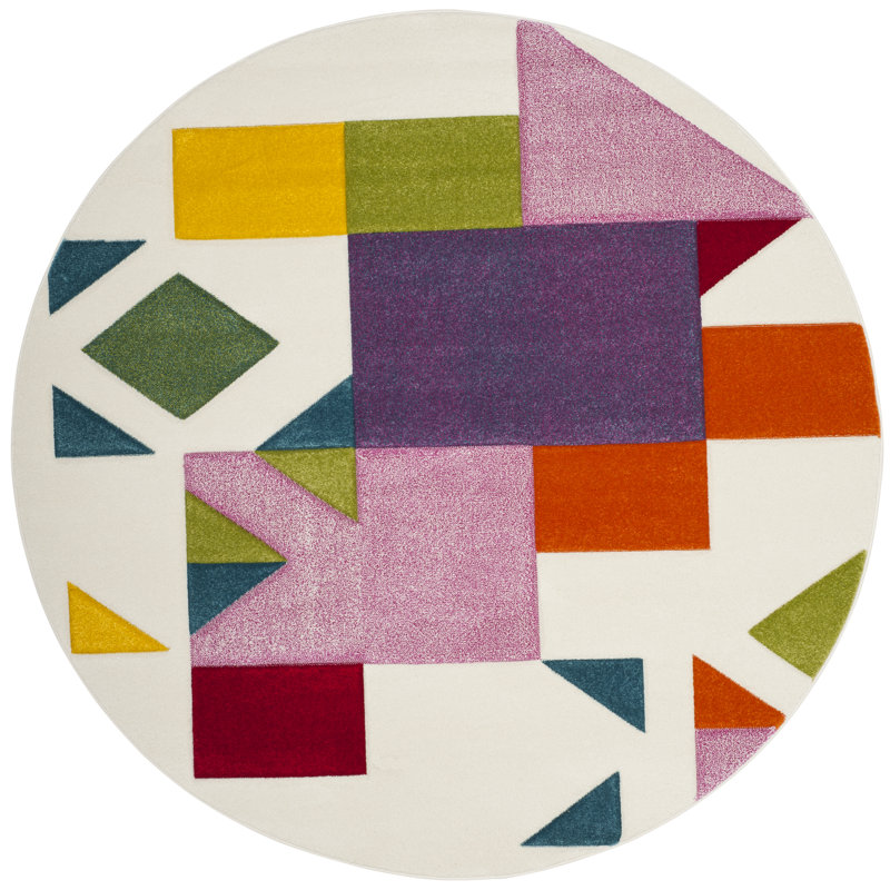 Severs Performance Geometric Rug, Round 6'7"
