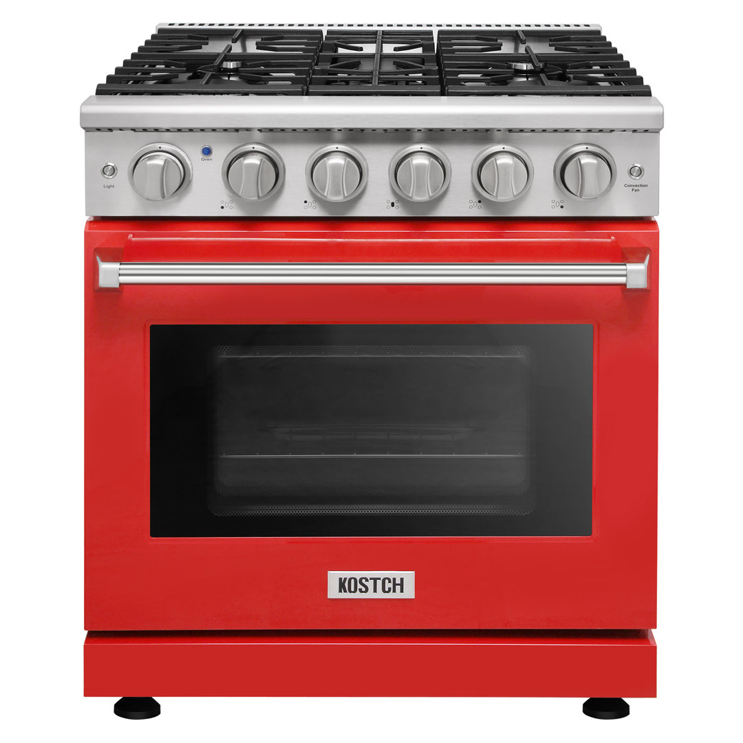 Kostch 30" Gas Range 4.55 Cu.ft. Freestanding Natural Gas Stove with 5 Burners KOSTCH