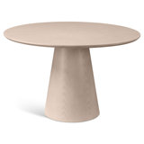 Modern Brazilian Mona Wooden Top Round Dining Table