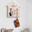 Porte-clés en bois brun Siba Farmhouse avec 4 crochets pour mur