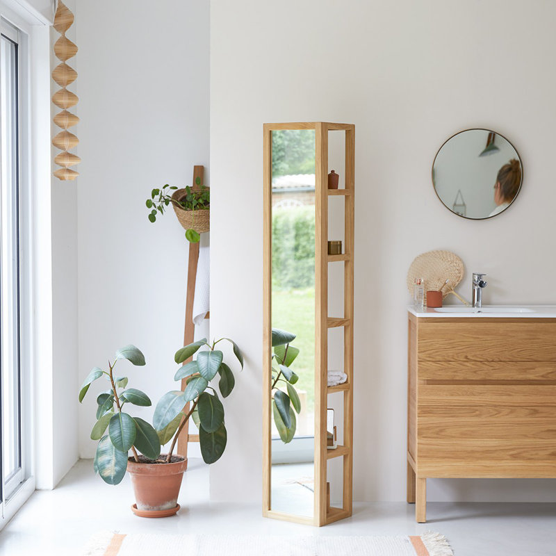 Right Column Teak Twig Mirror