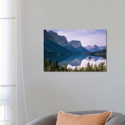 Wild Goose Island In St Mary's Lake, Glacier National Park, Montana by Tim Fitzharris - Wrapped Canvas Print