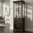 Gimlet Black Coffee Wine Cabinet with Glass Doors