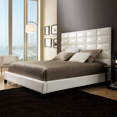 Kaster Upholstered Faux Leather Standard Bed