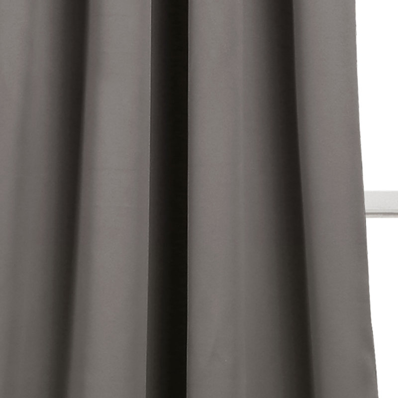Insulated Blackout Curtain Pair, 52"W x 63"L, Dark Gray