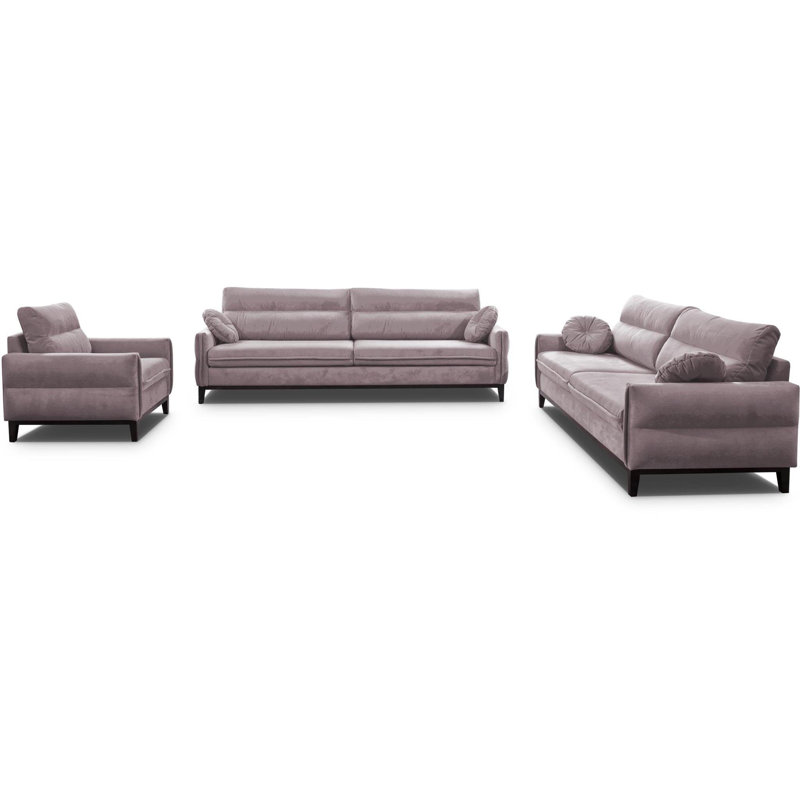 Bhumi 3 - Piece Living Room Set, Pink