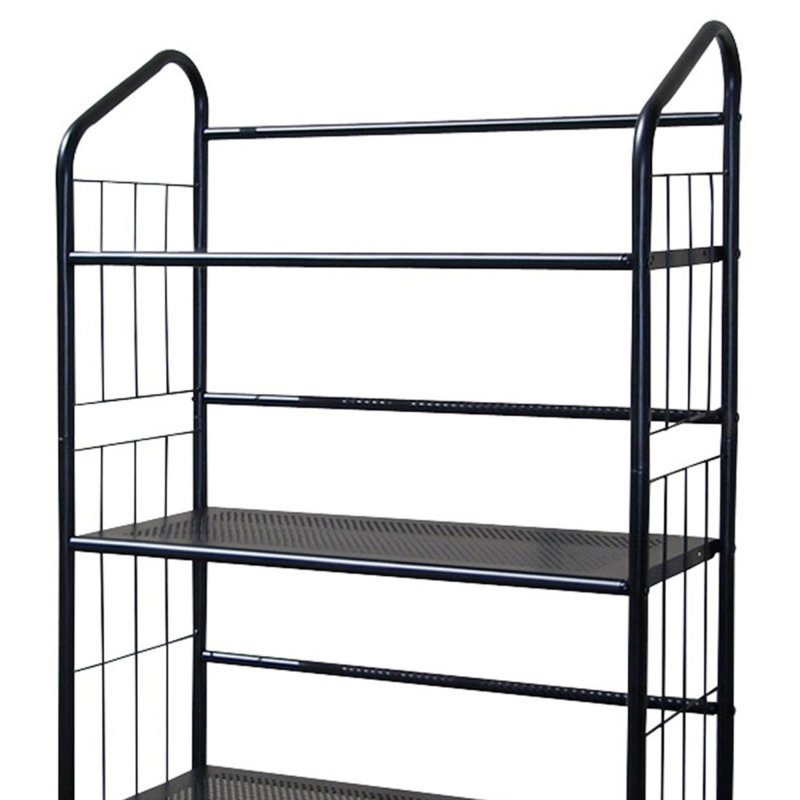 Étagère à livres 49 po de hauteur 49 po, finition noire, H 49,07 po x l 11,07 po x P 26,07 po