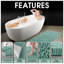 Modern 2 Piece Bathroom Rug Set Microfiber Chenille Bath Mat & Pedestal Mat Super Soft Non Slip Absorbent Washable-125022092