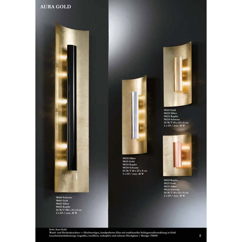 Rylee Wall Sconce, Gold, Gold