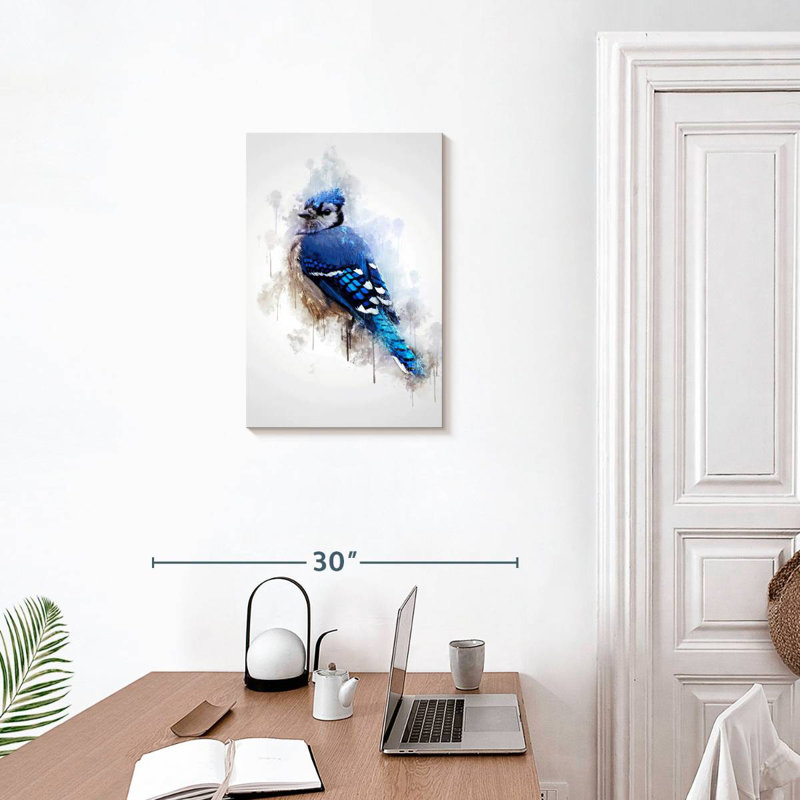 Brampt Blue Jay Bird, 24" H x 16" W