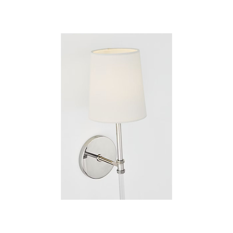 Suzanne Kasler Camille Sconce, Polished Nickel, Fabric