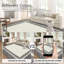 Tapis moderne lavable à la machine avec bordure en caoutchouc antidérapant à faible épaisseur pour salon, chambre à coucher, cuisine, salle à manger-916625517
