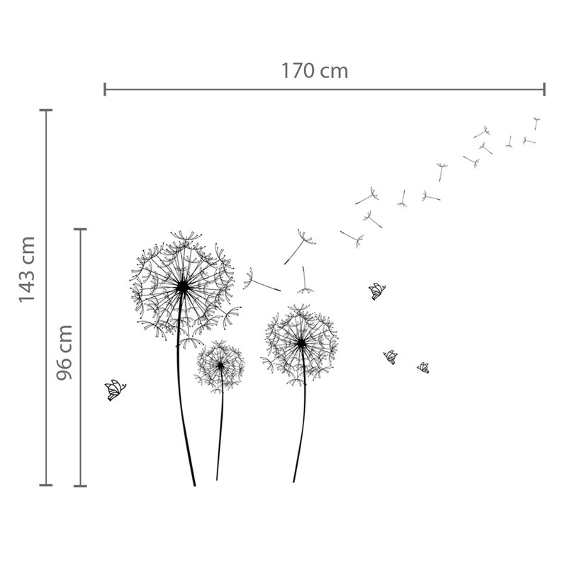 Plants & Flowers Non-Wall Damaging Wall Decal, Single
