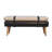 Hide Black Leather Bench