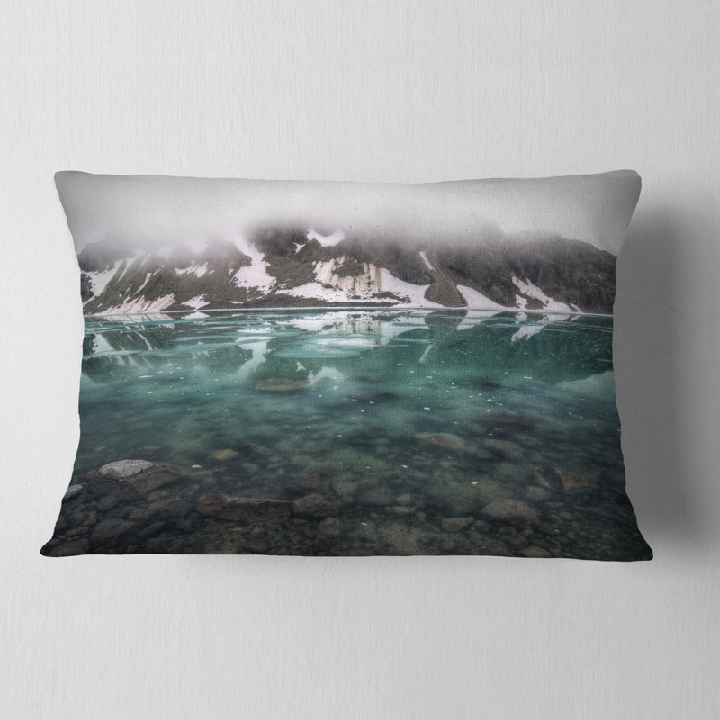 Coussin lombaire à imprimé paysage belle mountain lake