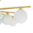 12 - Light Linear Bubble Staggered Arm Sputnik Glass Semi Flush Mount