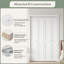 Porte pliante en bois manufacturé 2 panneaux arqué blanc apprêté avec quincaillerie incluse-132223945