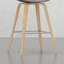 Of 2 Counter Stools - Fabric Seat, Legs, Trendsetting Style Bar Upholstered Veneer Frame