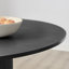 Tamorion Pillar Black Round Table With 4 Cleother Luxury Velvet Upholstered Swivel Dining Chairs-2002831783