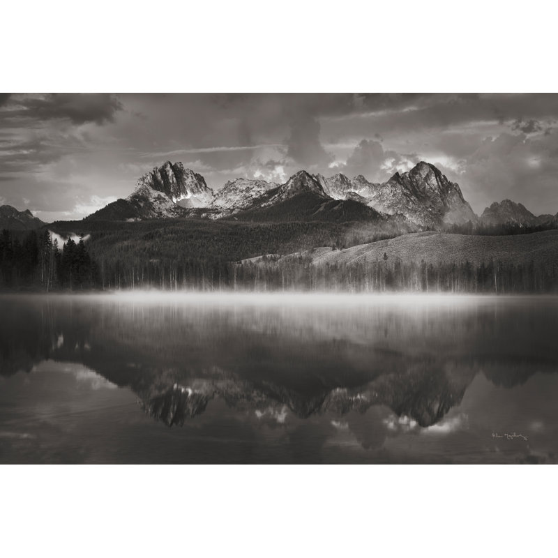 Little Redfish Lake Mist II by Alan Majchrowicz - No Frame Print on Canvas, 81cm H x 122cm W x 3.8cm D