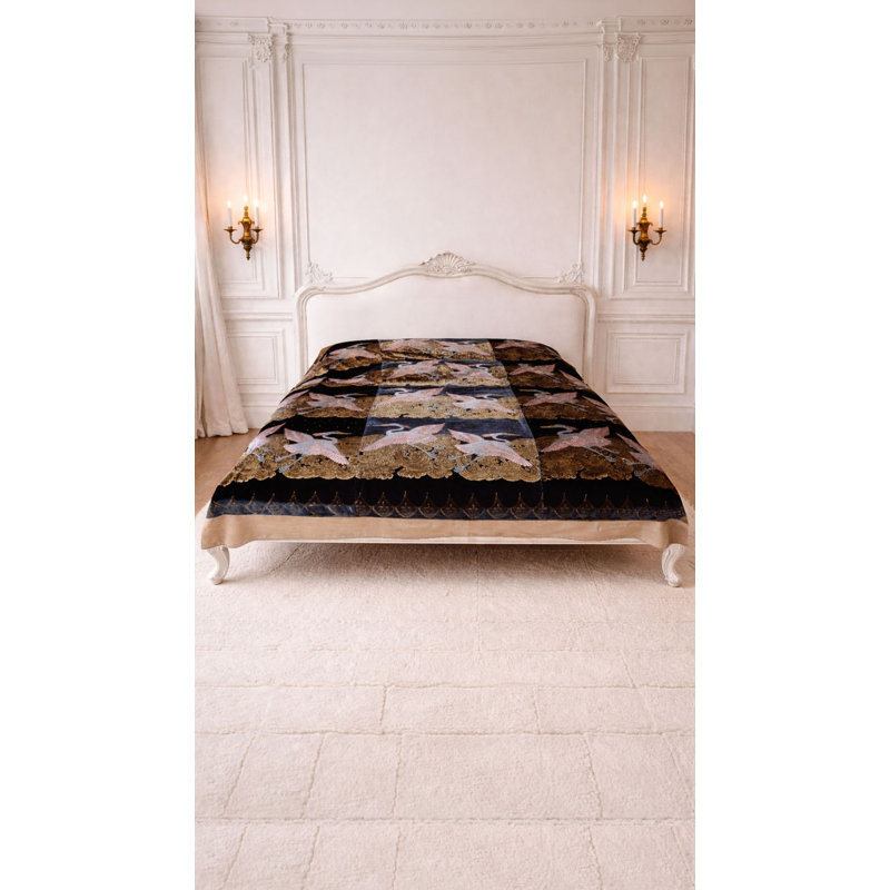 Heron Velvet Throw