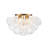 4-light Handcrafted Glass Bubble Semi-flush Mount