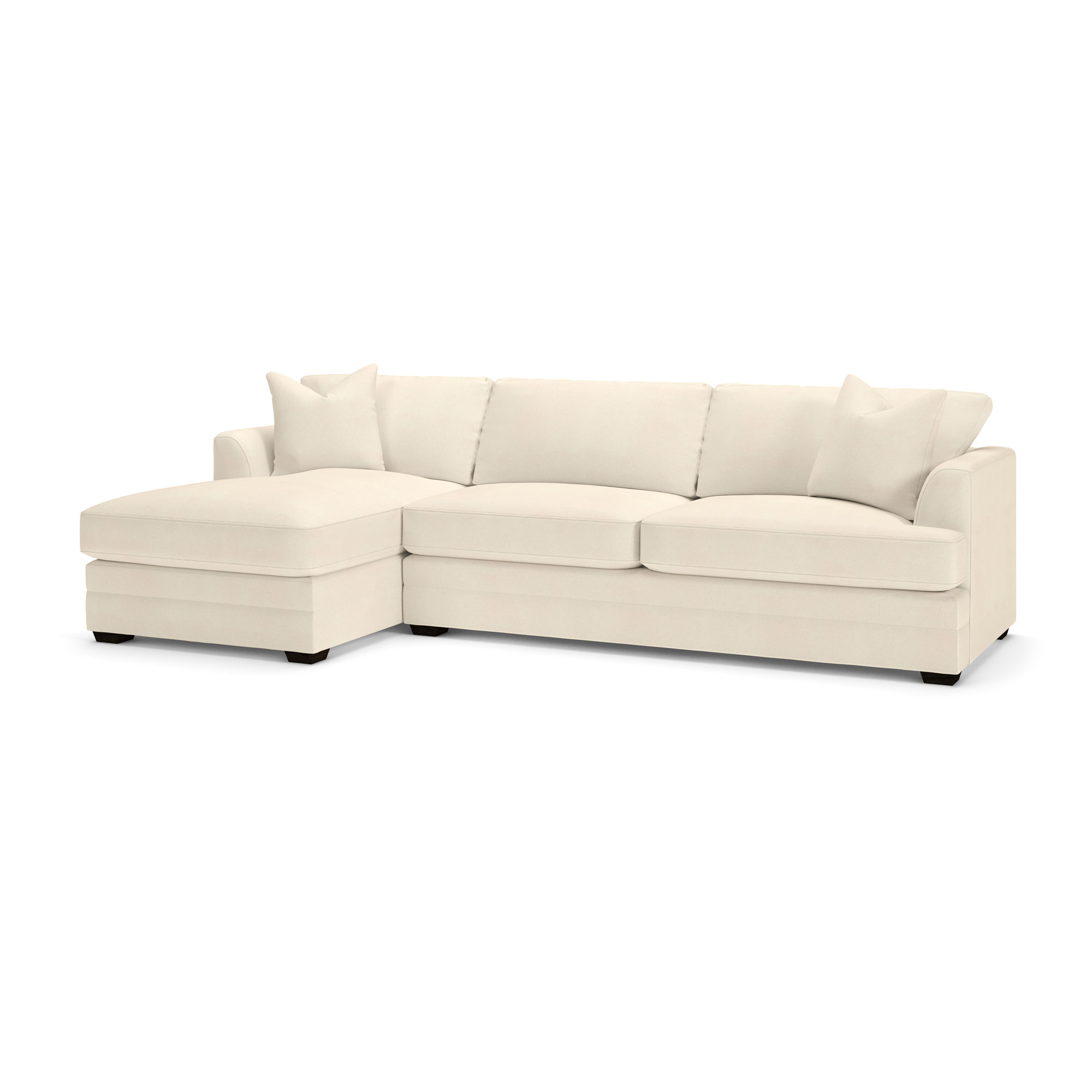 Edan 2-Piece Upholstered Chaise Sectional, Left Hand Facing, Bayou Natural Canvas