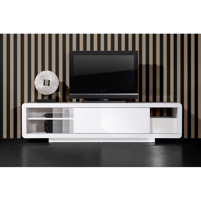 Highgloss Unfinished TV Stand, White