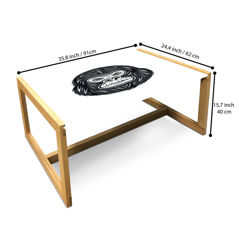 Isaya Sled Coffee Table, 90cm H x 62cm W x 40cm D