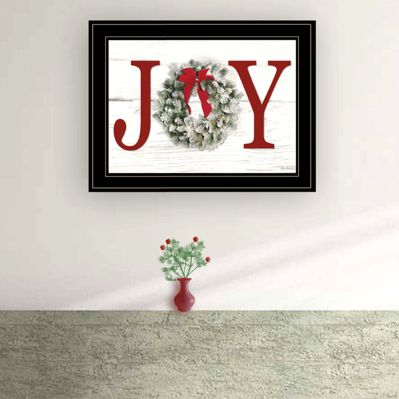 «Christmas Joy», reproduction encadrée prête à être accrochée, Black