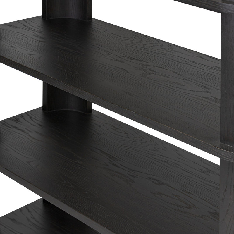 Connell Bookcase-Worn Black Veneer